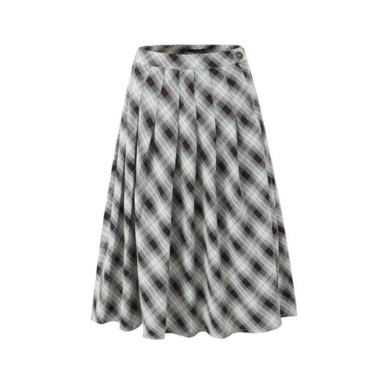 Jupe longue nombril taille basse style rétro américain pour femme - Droxev