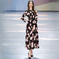 Impression de mode pour femmes avec robe à ceinture
