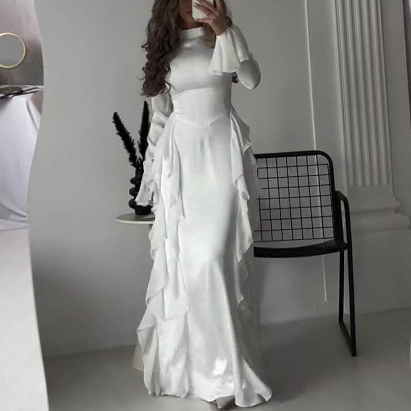 Robe patchwork amincissante taille haute - Droxev
