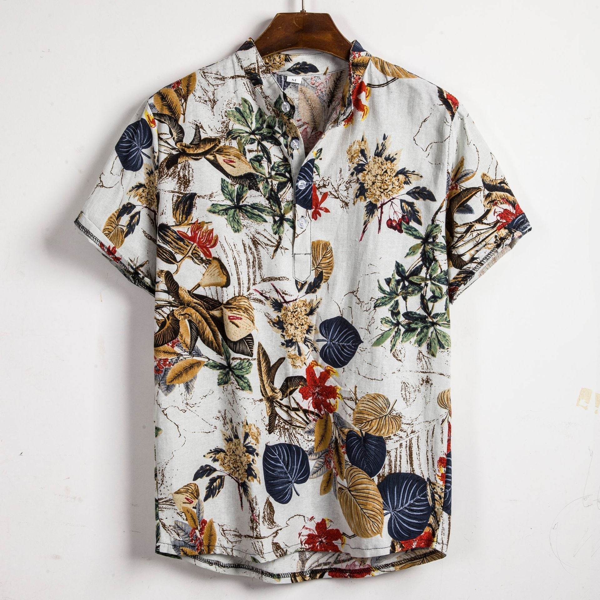 chemise homme à imprimé couleur contrastée - Droxev