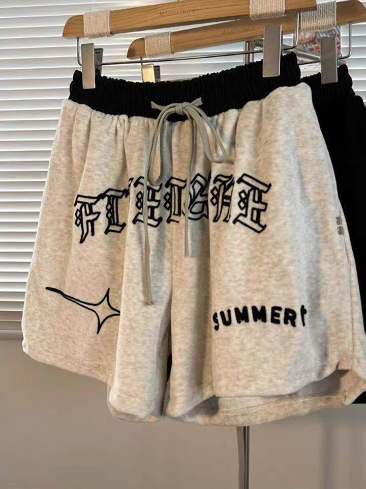 Short de sport brodé rétro américain - Droxev