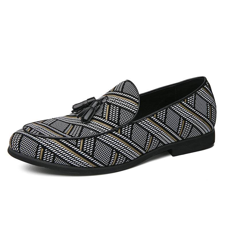 Chaussures à enfiler en cuir pour hommes, motif paresseux - Droxev
