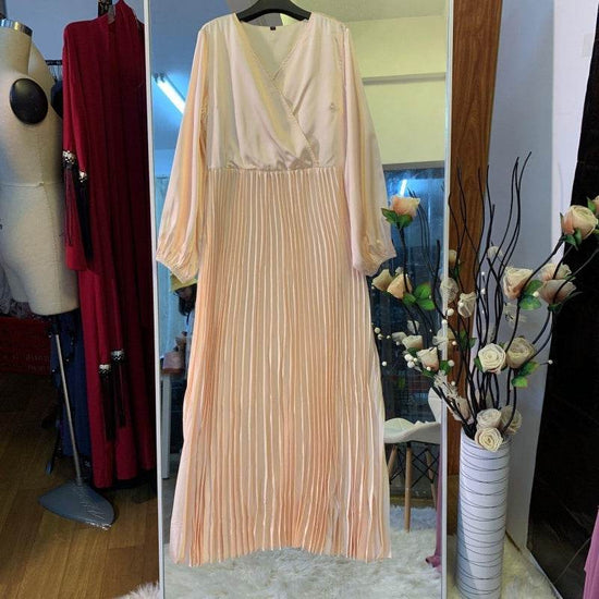Robe moulante plissée à coutures - Droxev