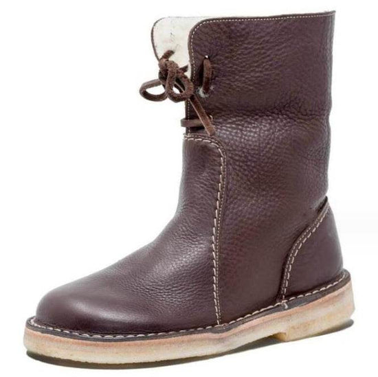 Bottes Martin confortables à semelle plate pour femmes, bottes basses polyvalentes - Droxev