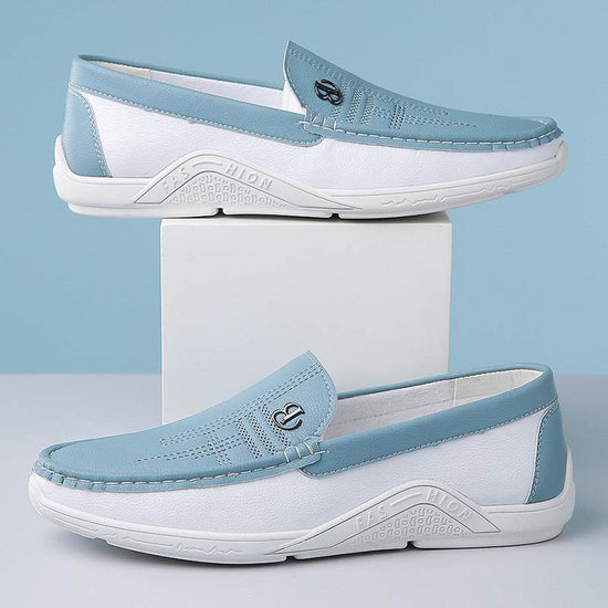 Chaussures d'été décontractées en cuir pour hommes - Droxev