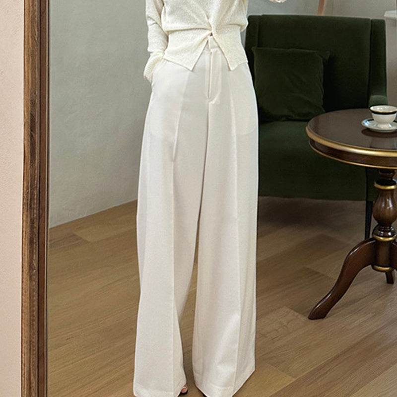Pantalon de vadrouille à jambes larges et à suspendre, pantalon décontracté pour femme - Droxev