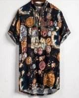 chemise homme à imprimé couleur contrastée - Droxev