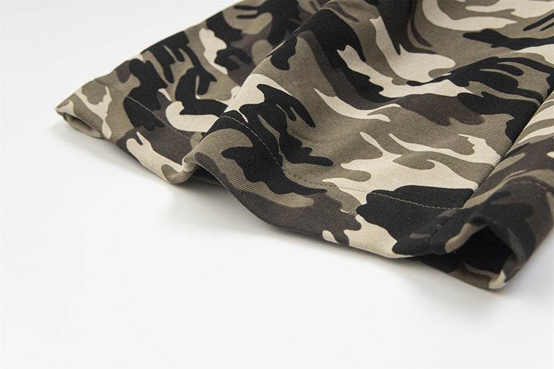Pantalon de sport ample camouflage pour femme - Droxev