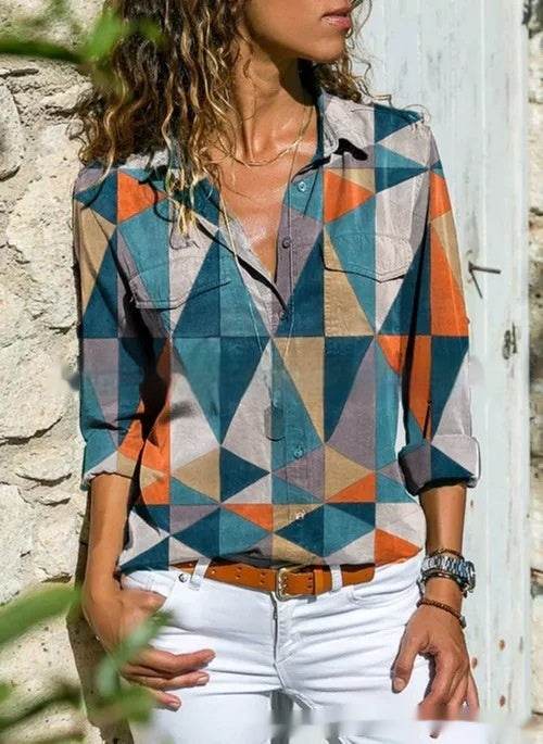 Chemise ample à manches longues à la mode - Droxev