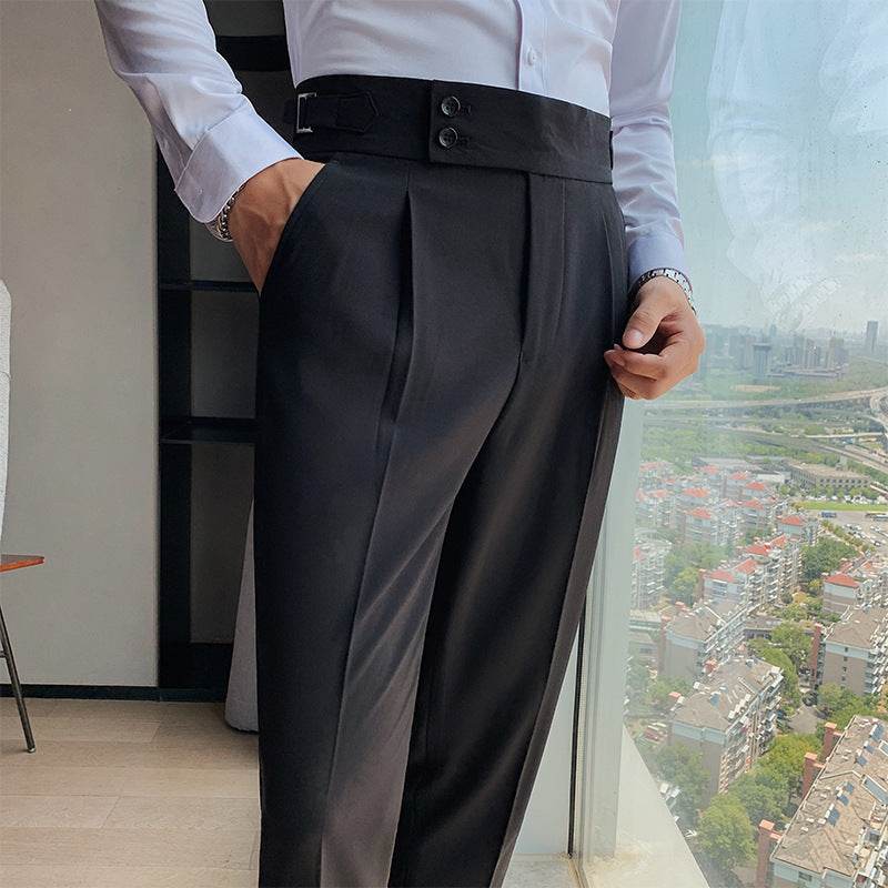 Pantalons pour hommes, nouveaux pantalons slim, couleur unie, petits pantalons droits - Droxev