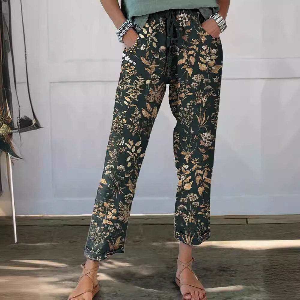 Pantalons décontractés imprimés à la mode - Droxev