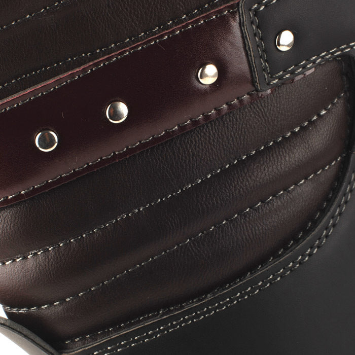 Bottes militaires montantes pour homme, en cuir et outillage