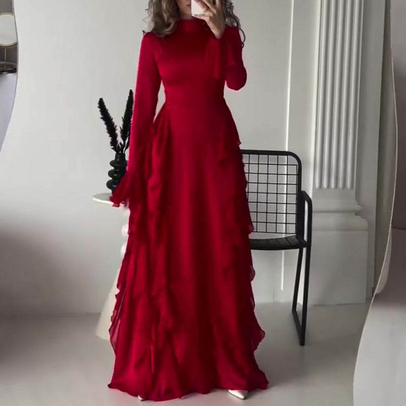 Robe patchwork amincissante taille haute - Droxev