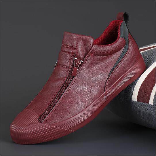 Chaussures de planche décontractées à double fermeture éclair pour hommes - Droxev