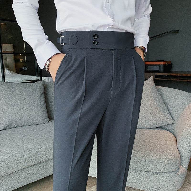 Pantalons pour hommes, nouveaux pantalons slim, couleur unie, petits pantalons droits - Droxev