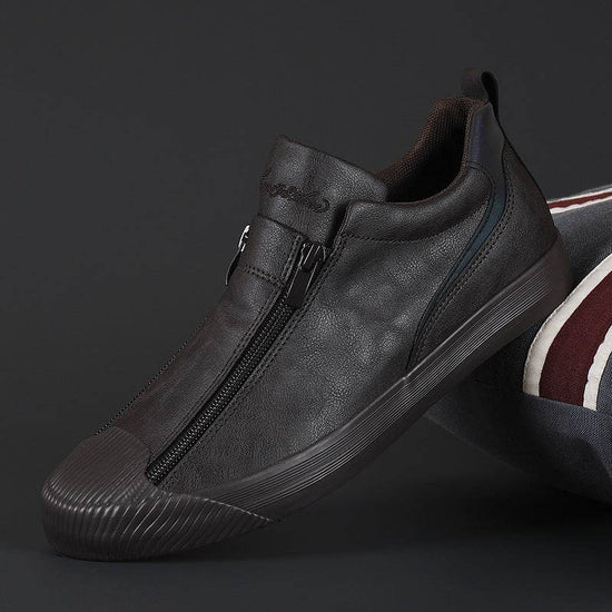 Chaussures de planche décontractées à double fermeture éclair pour hommes - Droxev