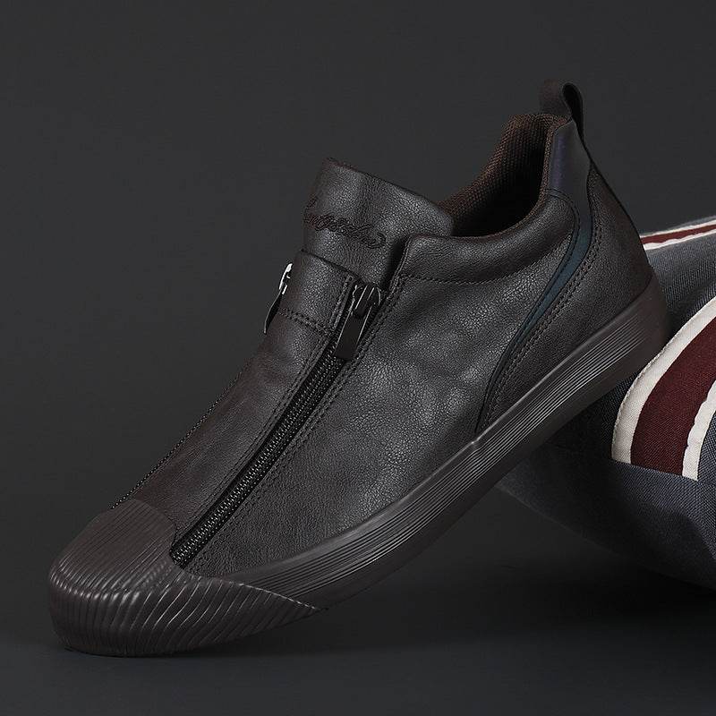 Chaussures de planche décontractées à double fermeture éclair pour hommes - Droxev