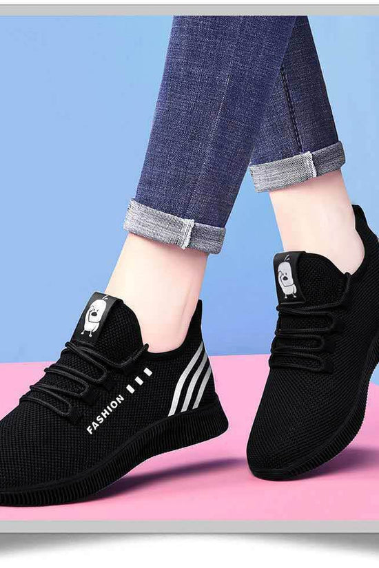 Chaussures en tricot à la mode pour femmes, semelle souple, loisirs - Droxev