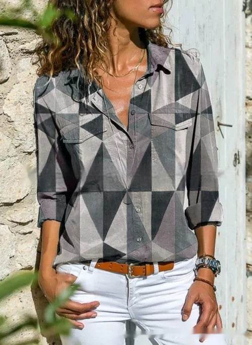 Chemise ample à manches longues à la mode - Droxev