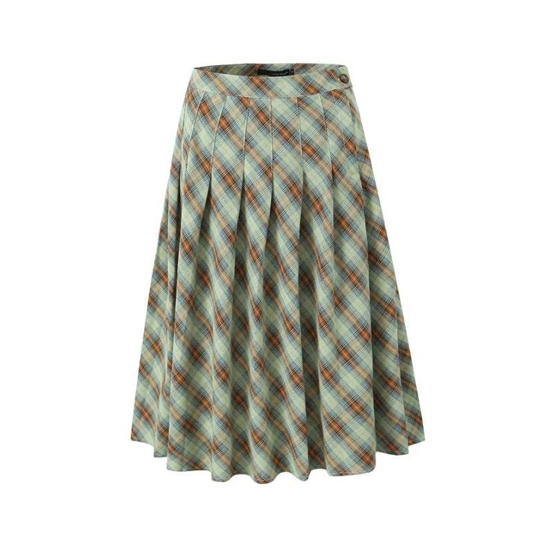 Jupe longue nombril taille basse style rétro américain pour femme - Droxev