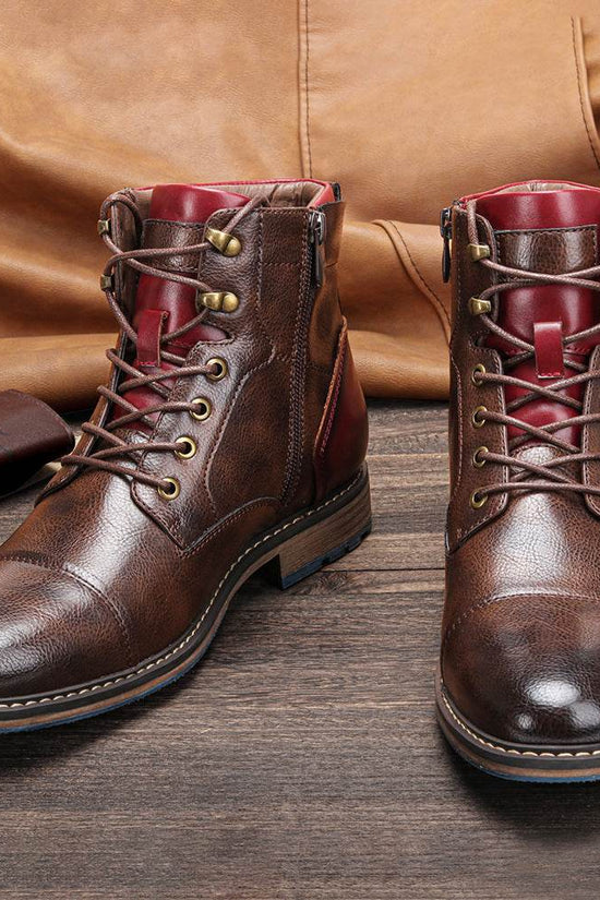 Bottes en cuir pour hommes de grande taille Bottes simples