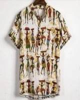 chemise homme à imprimé couleur contrastée - Droxev