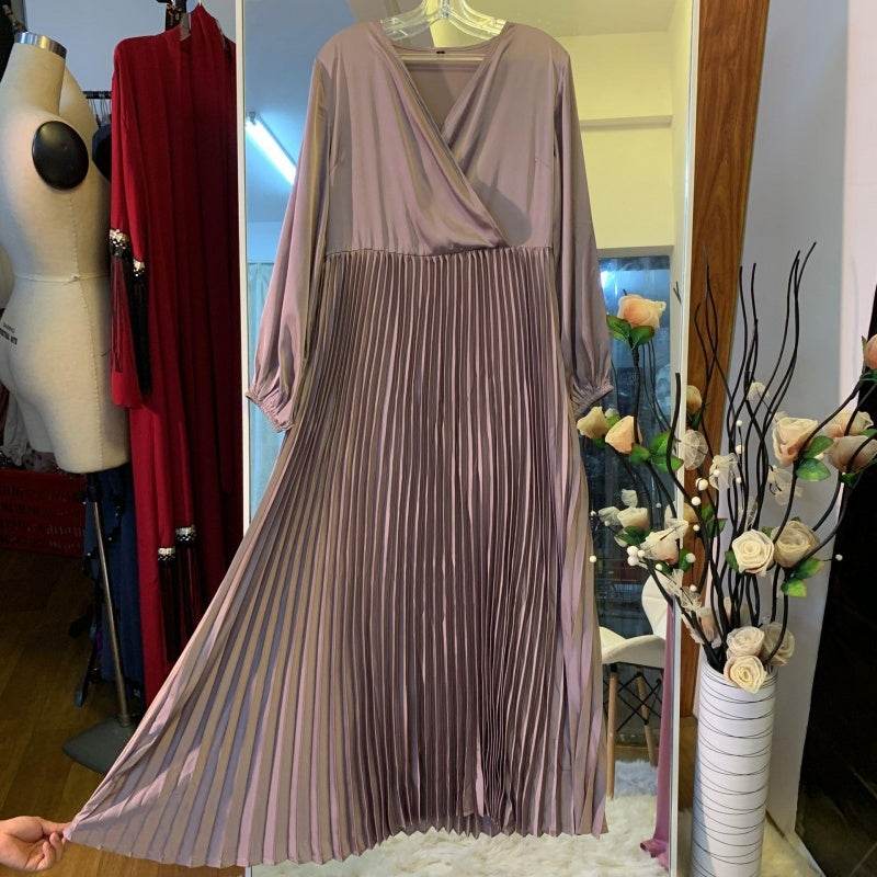 Robe moulante plissée à coutures - Droxev