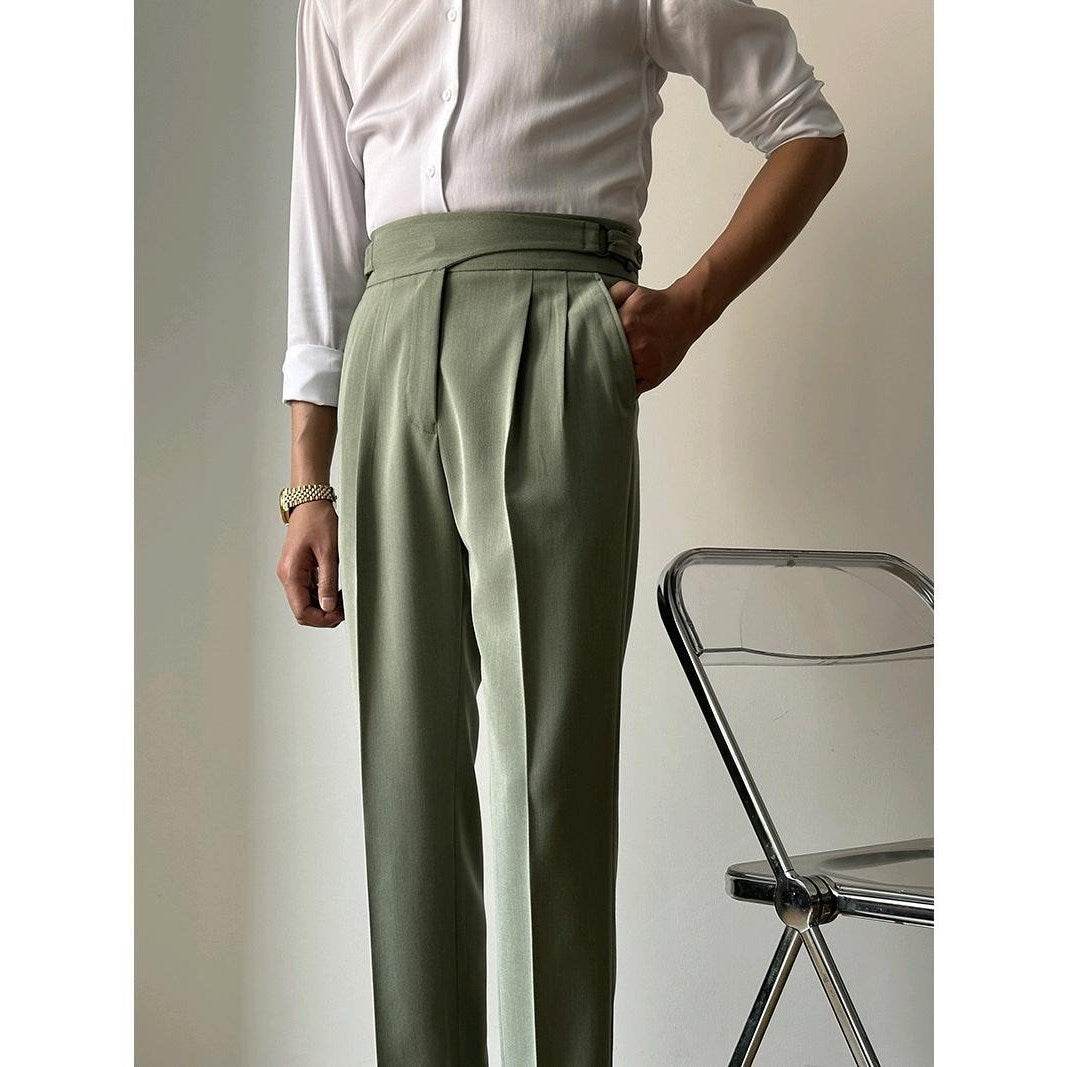 Pantalon slim taille haute décontracté pour le travail - Droxev