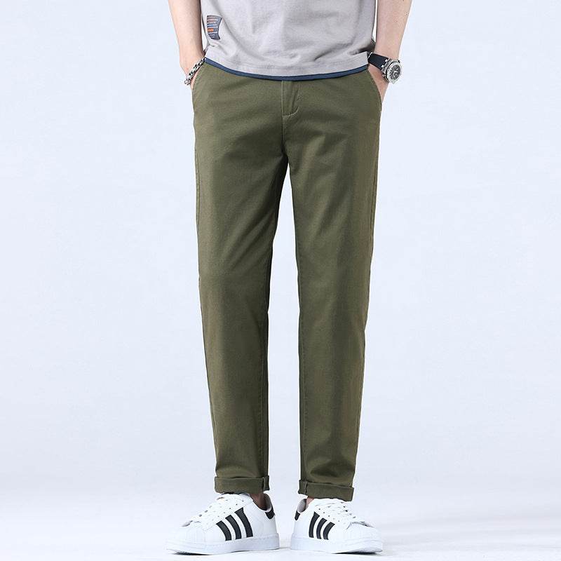Pantalon extensible coupe slim droite tendance pour homme - Droxev