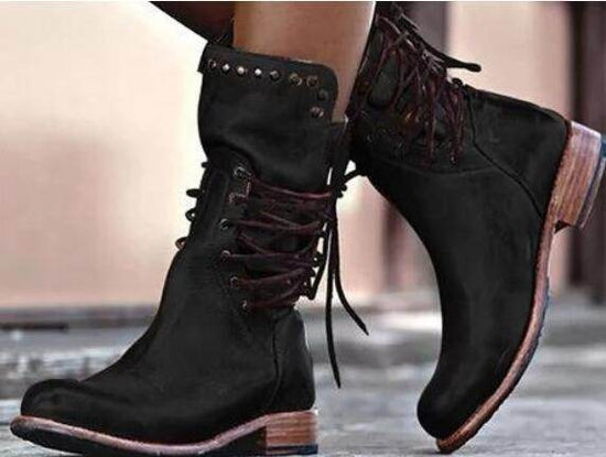 Bottes cavalières à talons bas cloutés - Droxev