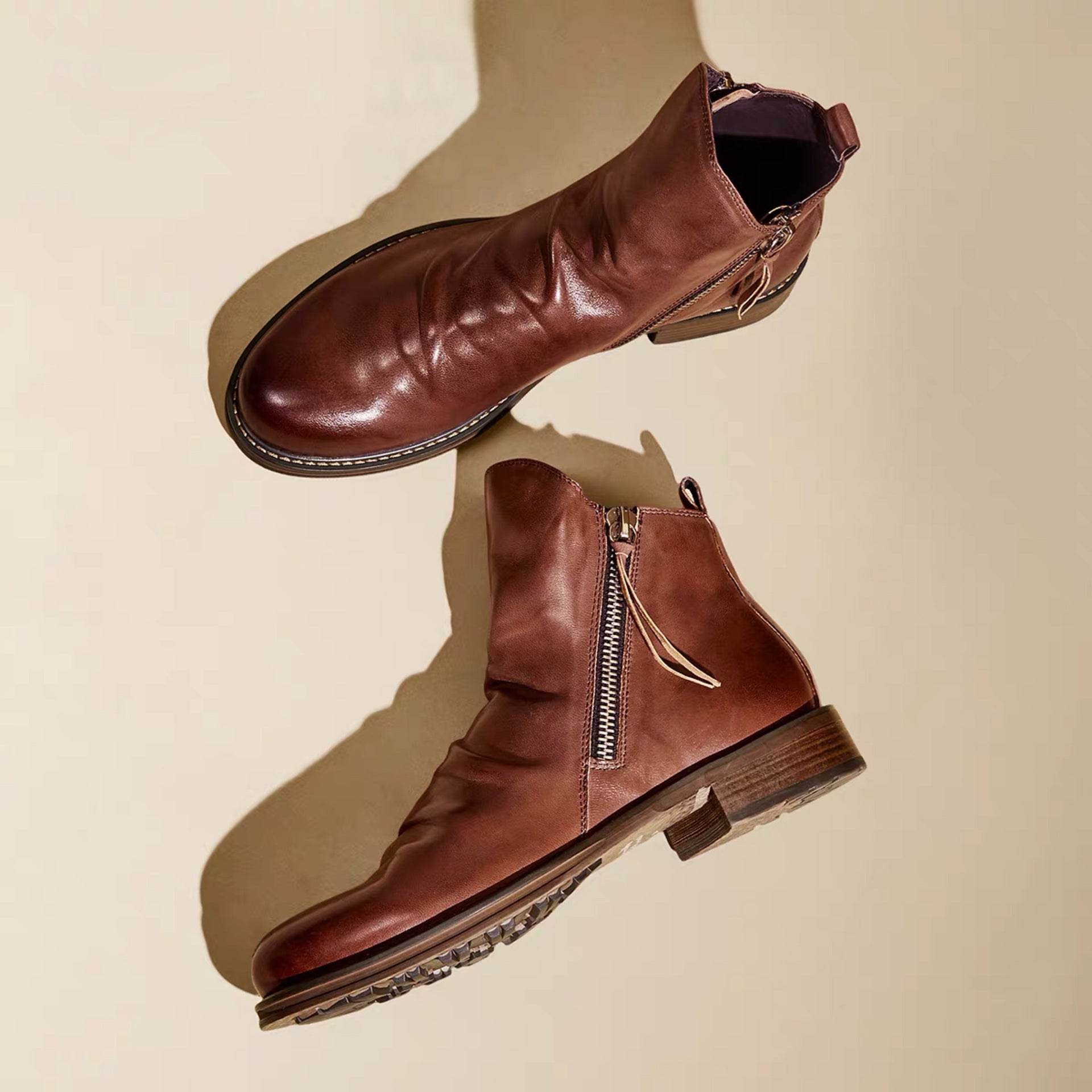 bottes antidérapantes à fermeture éclair pour hommes - Droxev