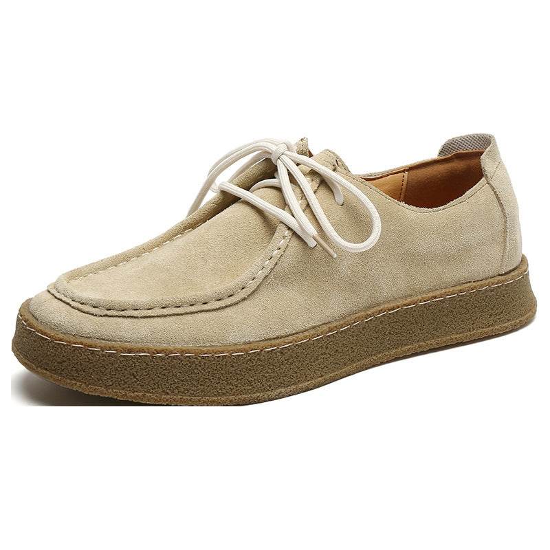 Chaussures décontractées en cuir et daim de style britannique - Droxev