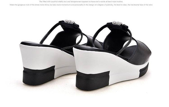 Chaussons compensés à strass - Droxev