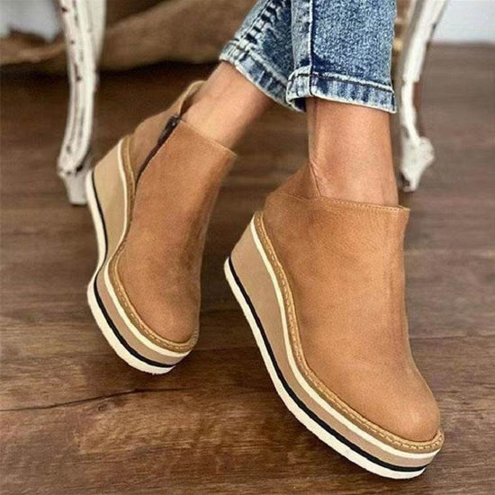 Bottines à talons épais pour femmes - Droxev