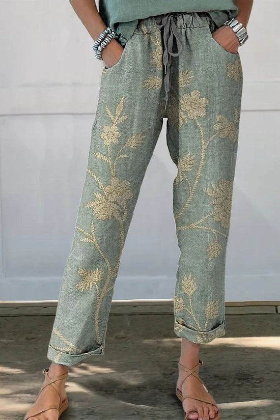 Pantalons décontractés imprimés à la mode - Droxev