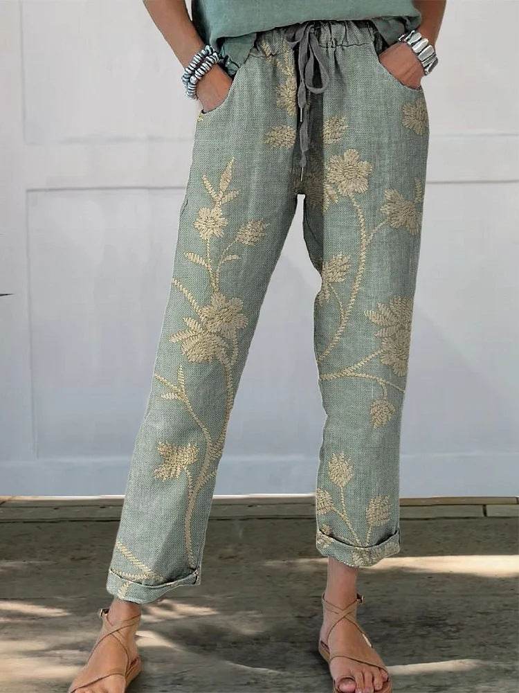 Pantalons décontractés imprimés à la mode - Droxev
