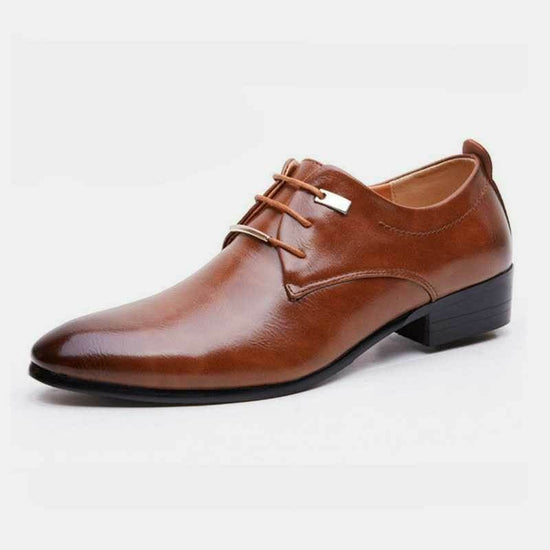 Chaussures plates en cuir pour hommes, de haute qualité, style richelieu pointu, style Oxford - Droxev
