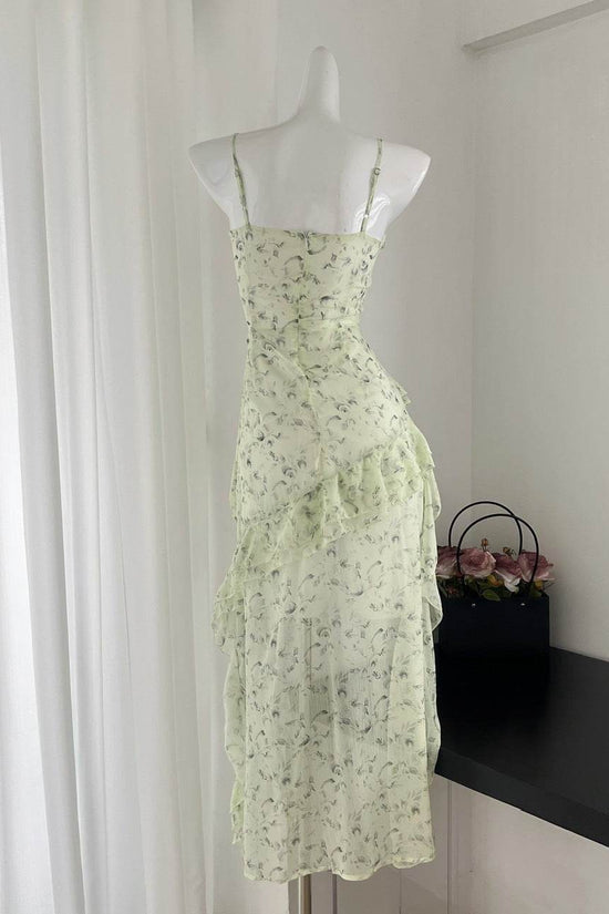 Robe d'été à bretelles et fleurs pour femme - Droxev