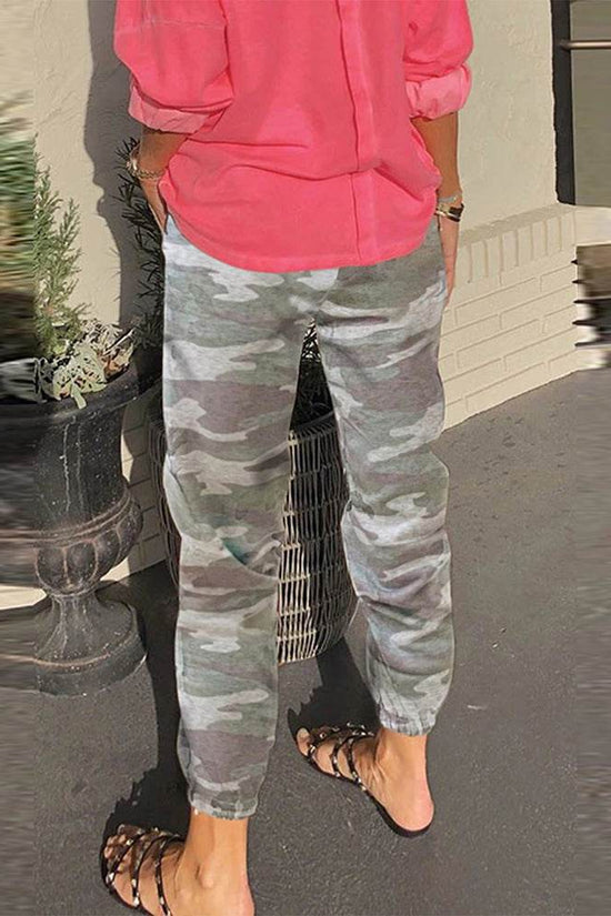Pantalon décontracté camouflage pour femme - Droxev