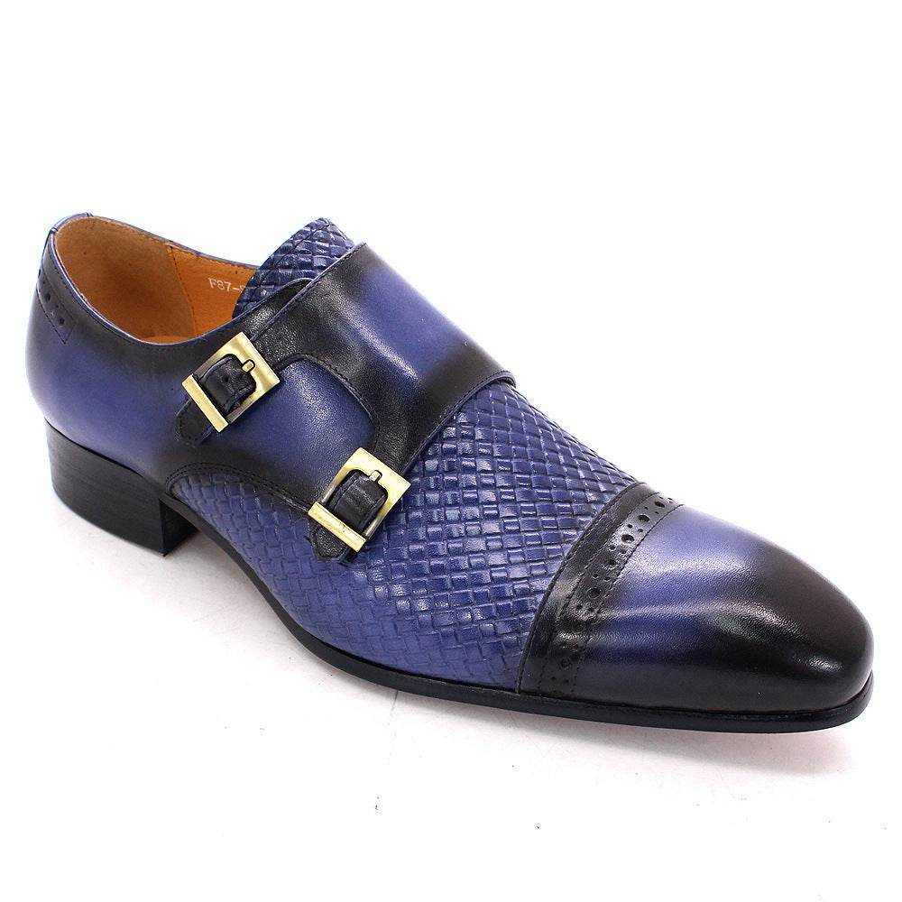 Chaussures Homme de Luxe – Mocassins Double Boucle en Cuir Véritable - Droxev