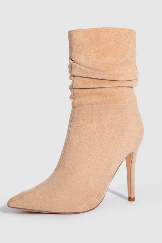 Bottes pointues à talons hauts en daim pour femmes - Droxev