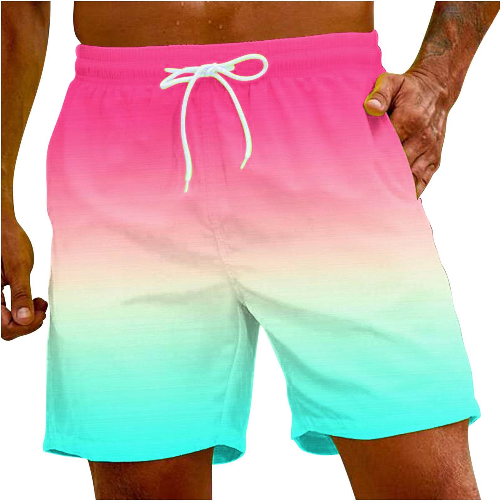 Pantalon de plage ample et décontracté pour homme, couleur unie - Droxev