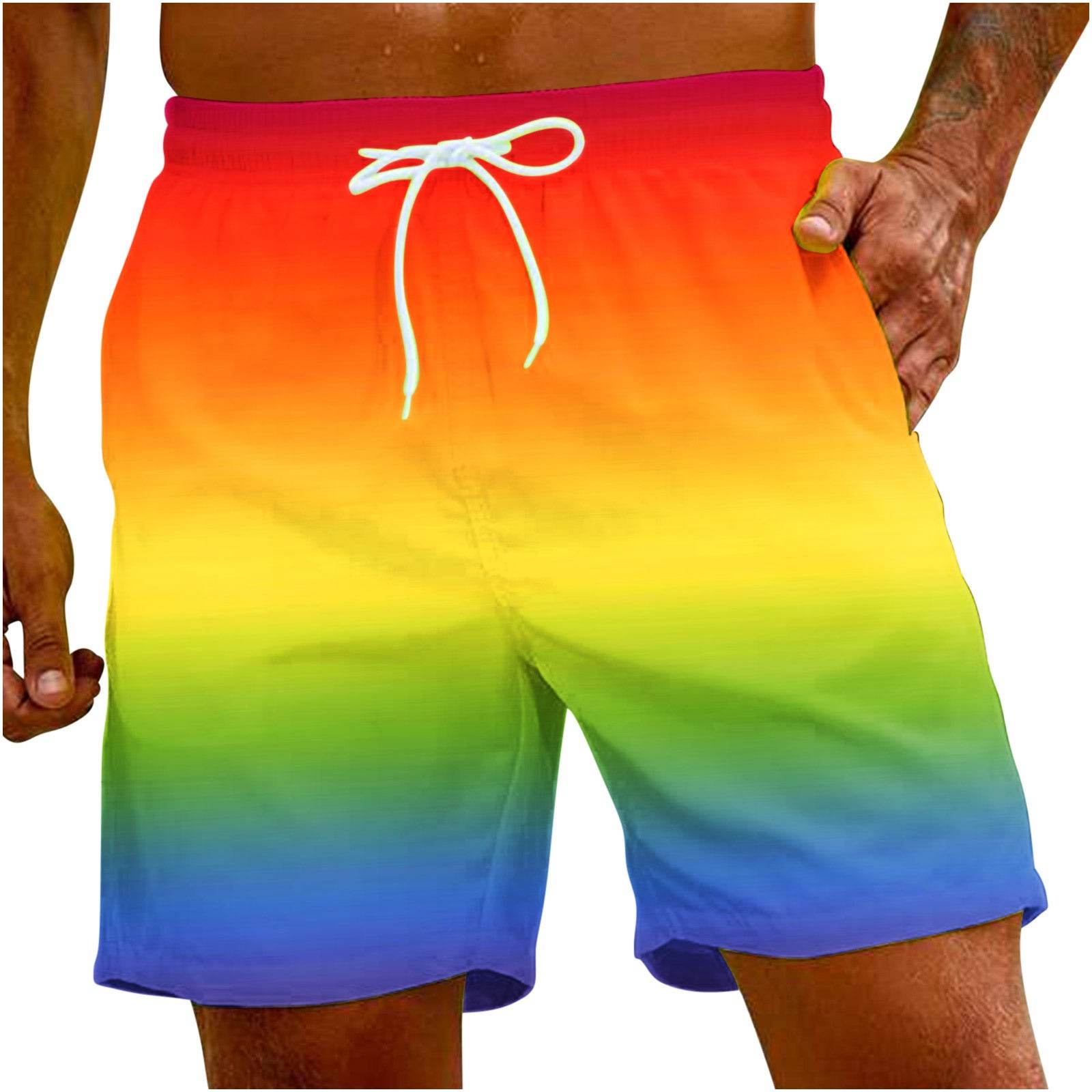 Pantalon de plage ample et décontracté pour homme, couleur unie - Droxev