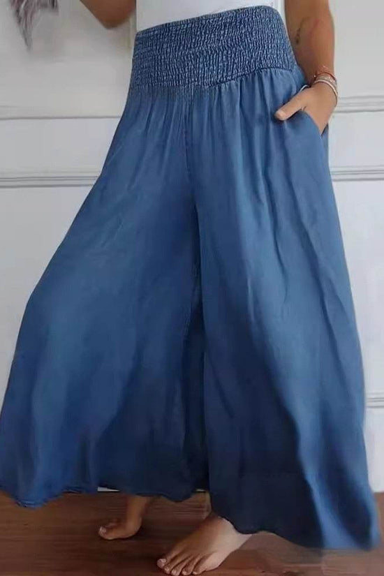 Pantalon en jean à poches pour femme - Droxev