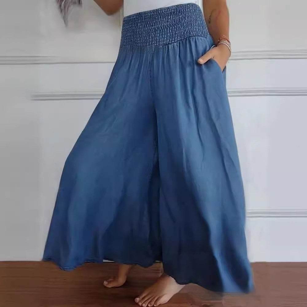 Pantalon en jean à poches pour femme - Droxev