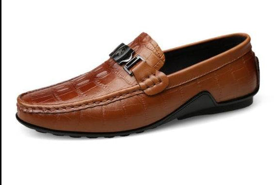 Chaussures basses en cuir pour hommes, chaussures décontractées et professionnelles en cuir - Droxev
