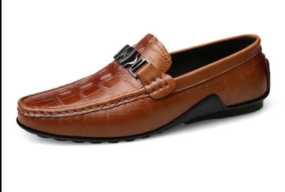 Chaussures basses en cuir pour hommes, chaussures décontractées et professionnelles en cuir - Droxev