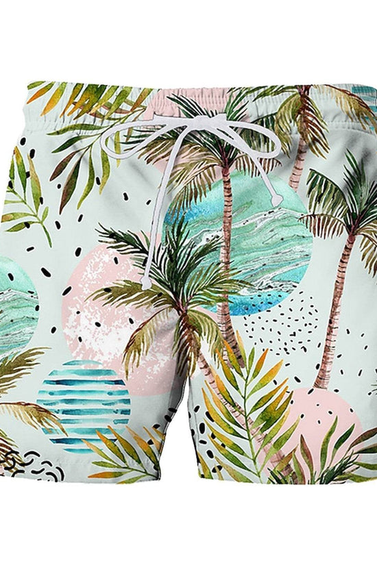 Pantalon de plage décontracté pour homme, imprimé numérique 3D, motif feuille de bananier japonais, été - Droxev