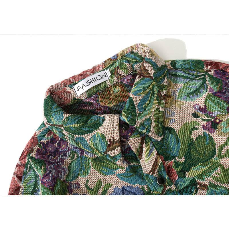 Veste en laine Chemise rétro à manches longues - Droxev