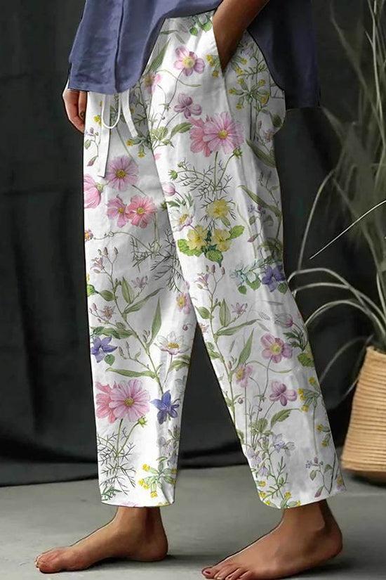 Combinaison décontractée à imprimé floral et motif floral - Droxev